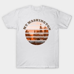 Mt Washington New Hampshire Retro Sunset T-Shirt